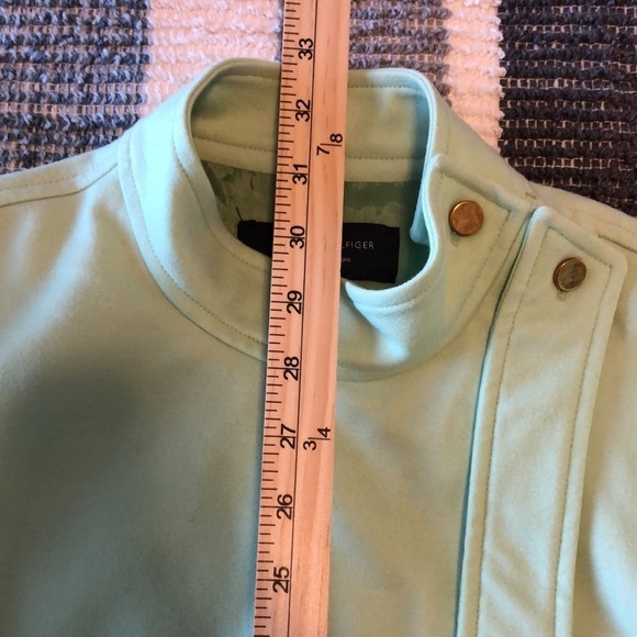 Tommy Hilfiger Womens Jacket Sz 8 Green Wool Blend Classic Special Edition Zip - Picture 11 of 11